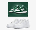 Classic Low‑Top Sneakers – Green & White + All‑White Pair